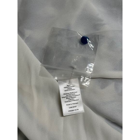 Talbots Dress Womens 10 Blue White Floral Sleeveless‎ Midi Office Church Modest - Picture 8 of 11